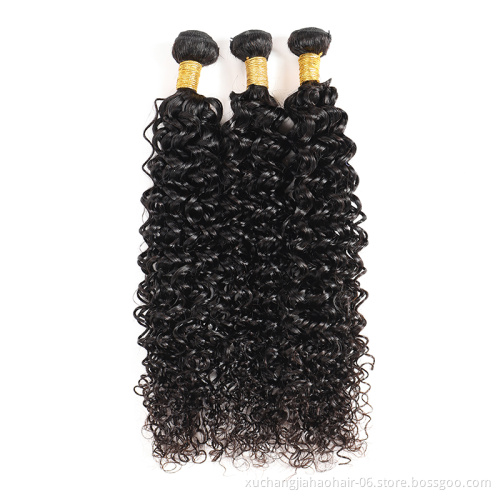 Unprocessed Peruvian Human Hair Raw Virgin Curly Human Hair Weave Weft 10A Jerry Curly Peruvian Human Hair Bundles